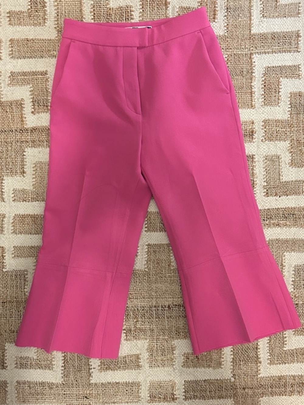 MSGM Pink Cropped Flare Pants